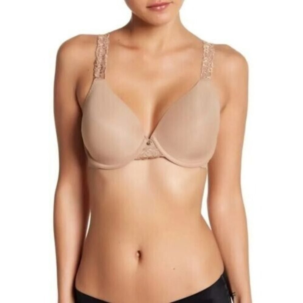 NATORI Woman's 736037 Suntan Lace Trim Full Coverage Bra Size 38DD‎